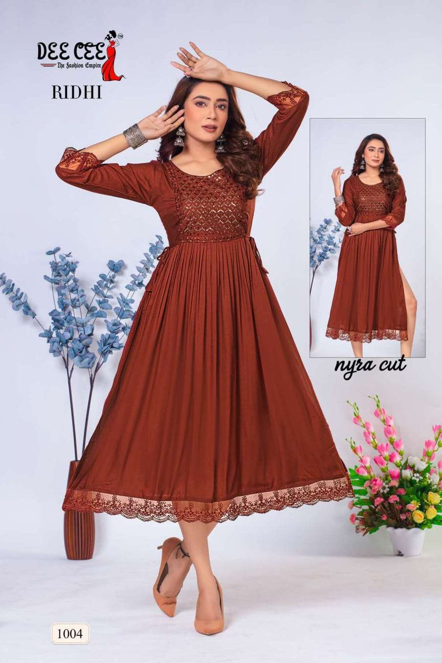 DeeCee RIDHI NAIRA CUT Kurti Wholesale catalog