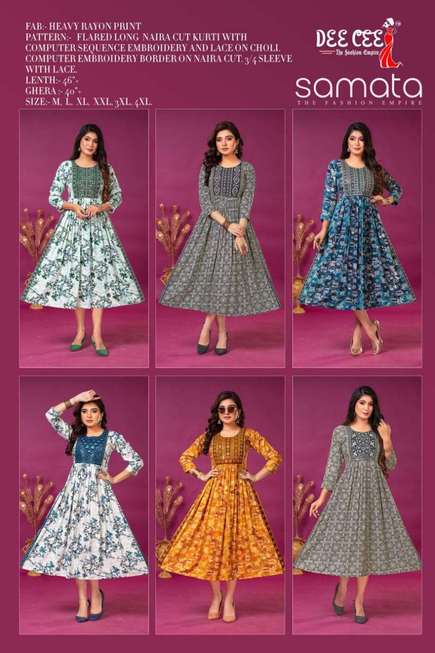 DeeCee SAMATA NAIRA CUT Kurti Wholesale catalog