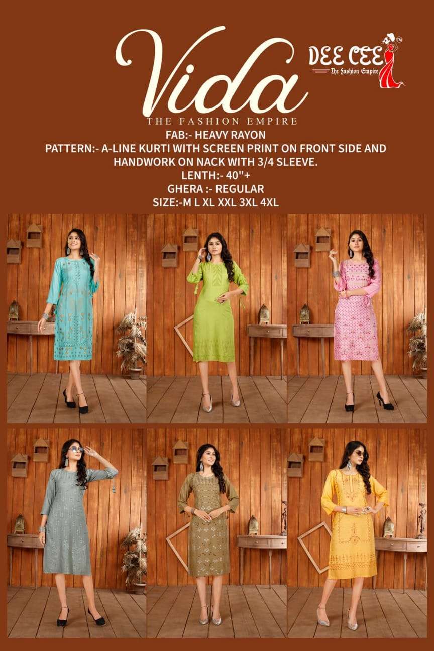 DeeCee VIDA Kurti Wholesale catalog