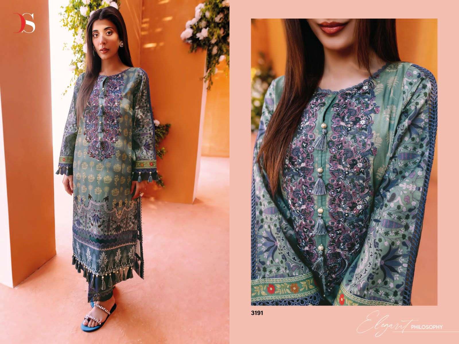 Deepsy Jade Solitarite Vol 23 Chiffon Dupatta Pakistani Salwar Suits Wholesale catalog