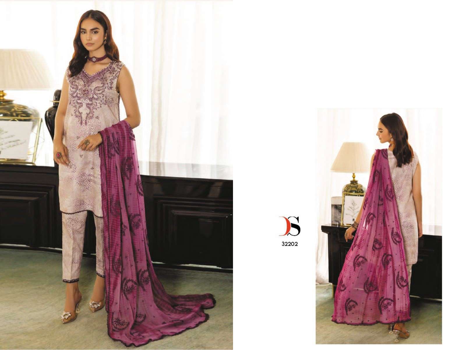 Deepsy Mah E Ruh Embroidery Chiffon Dupatta Pakistani Salwar Suits Wholesale catalog