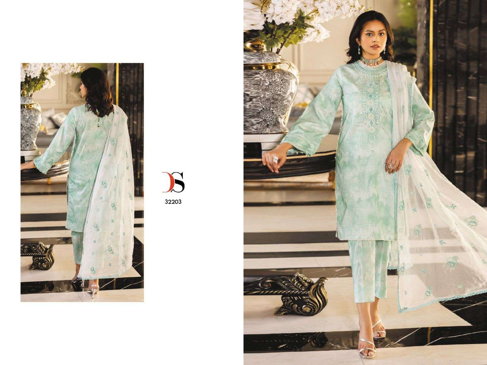 Deepsy Mah E Ruh Embroidery Chiffon Dupatta Pakistani Salwar Suits Wholesale catalog