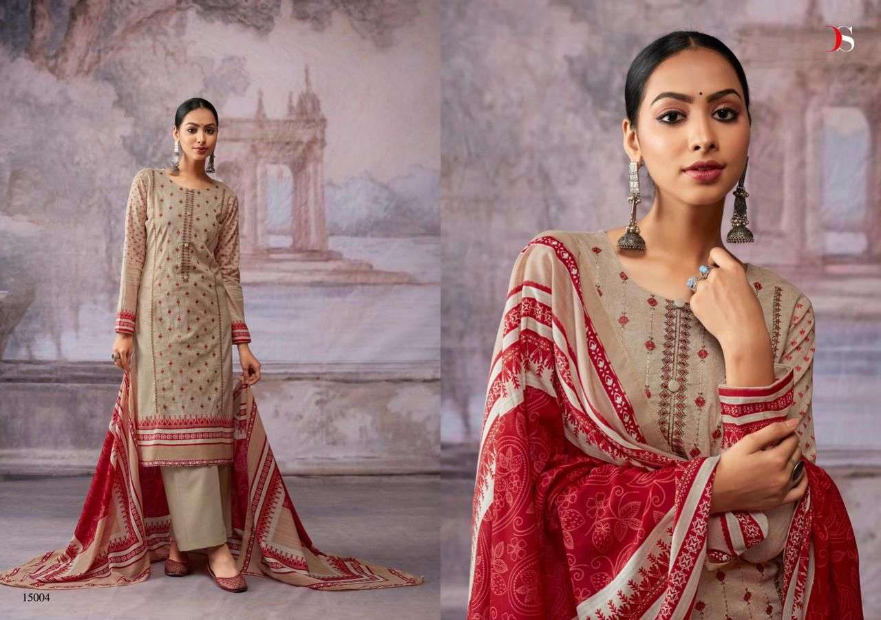 DEEPSY SUITS  SHAZAR  Pure cotton with heavy  self embroidery  Salwar Kameez Wholesale catalog