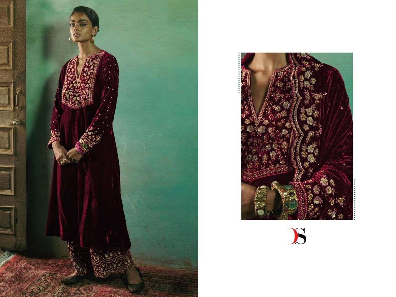 DEEPSY SUITS VELVET-23 by Salwar Kameez Wholesale catalog