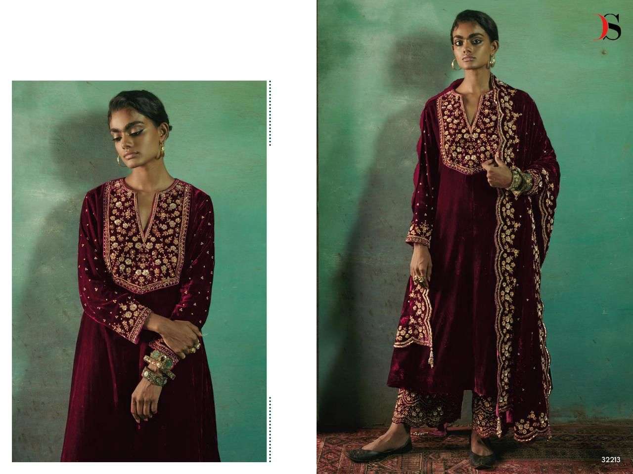 DEEPSY SUITS VELVET-23 by Salwar Kameez Wholesale catalog