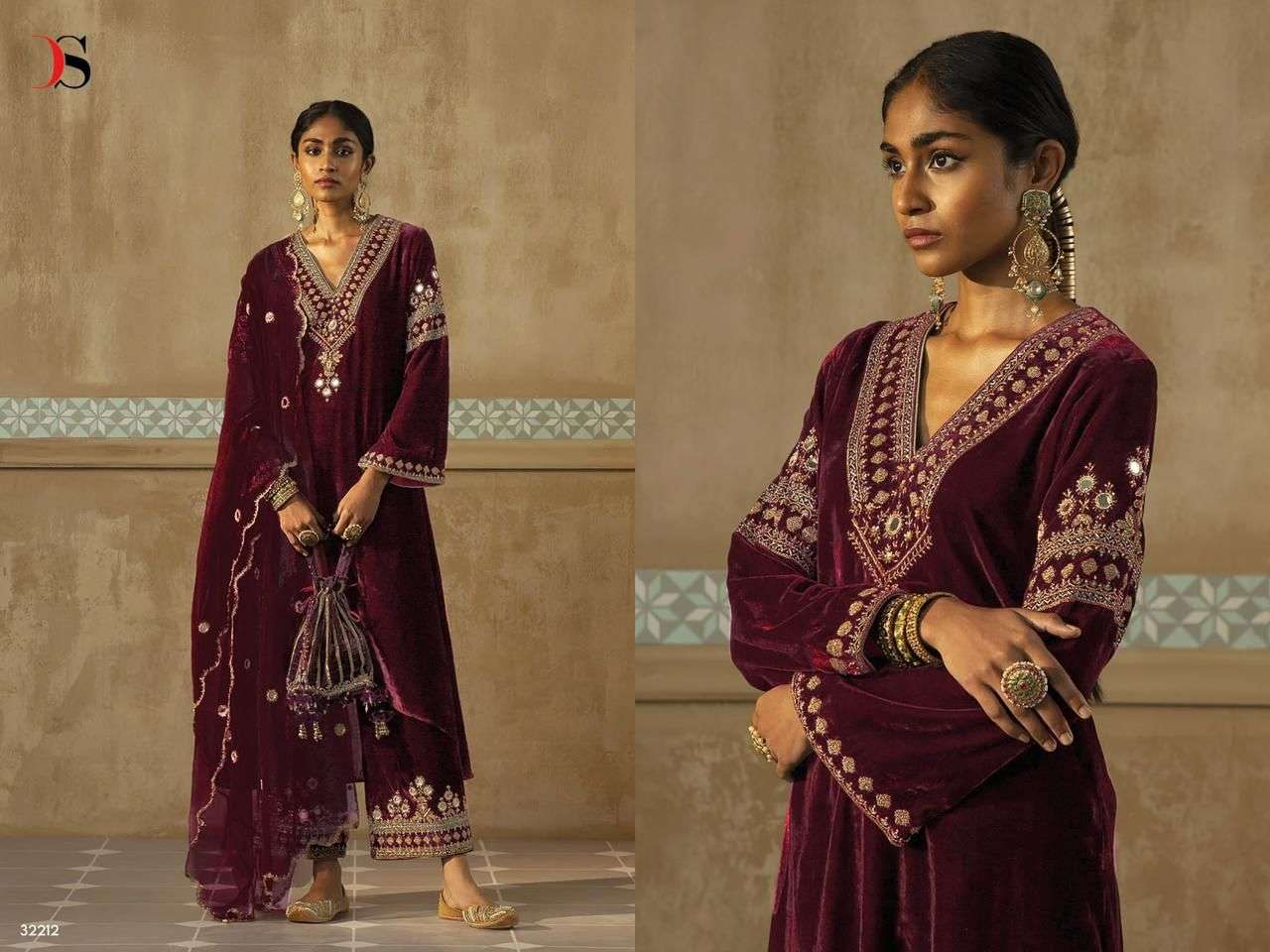 DEEPSY SUITS VELVET-23 by Salwar Kameez Wholesale catalog