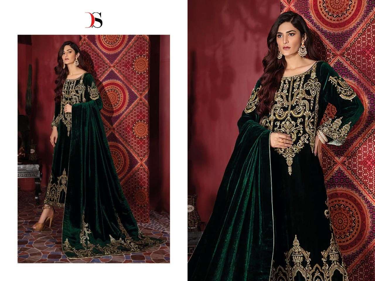 DEEPSY SUITS VELVET-23 by Salwar Kameez Wholesale catalog