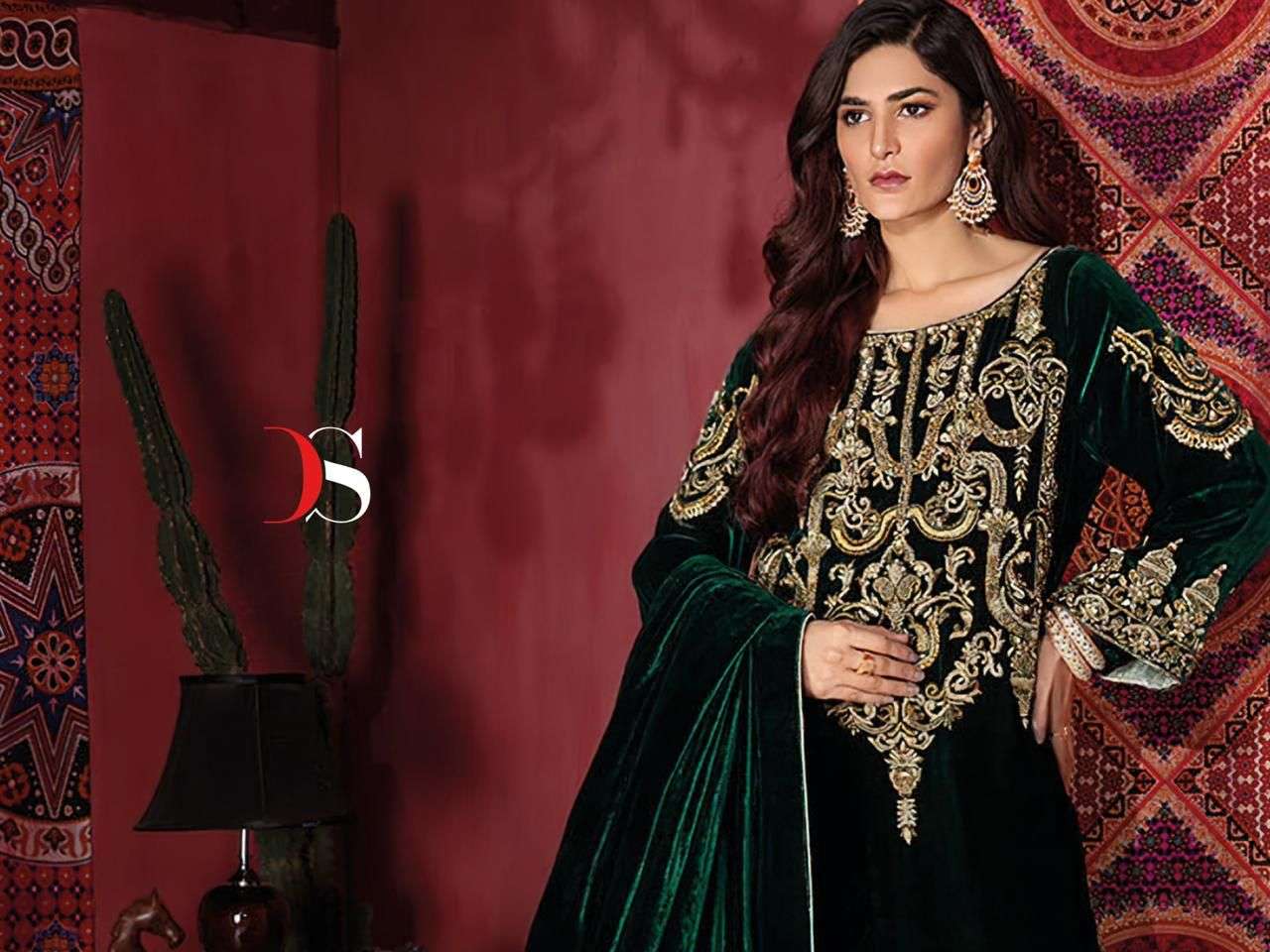 DEEPSY SUITS VELVET-23 by Salwar Kameez Wholesale catalog