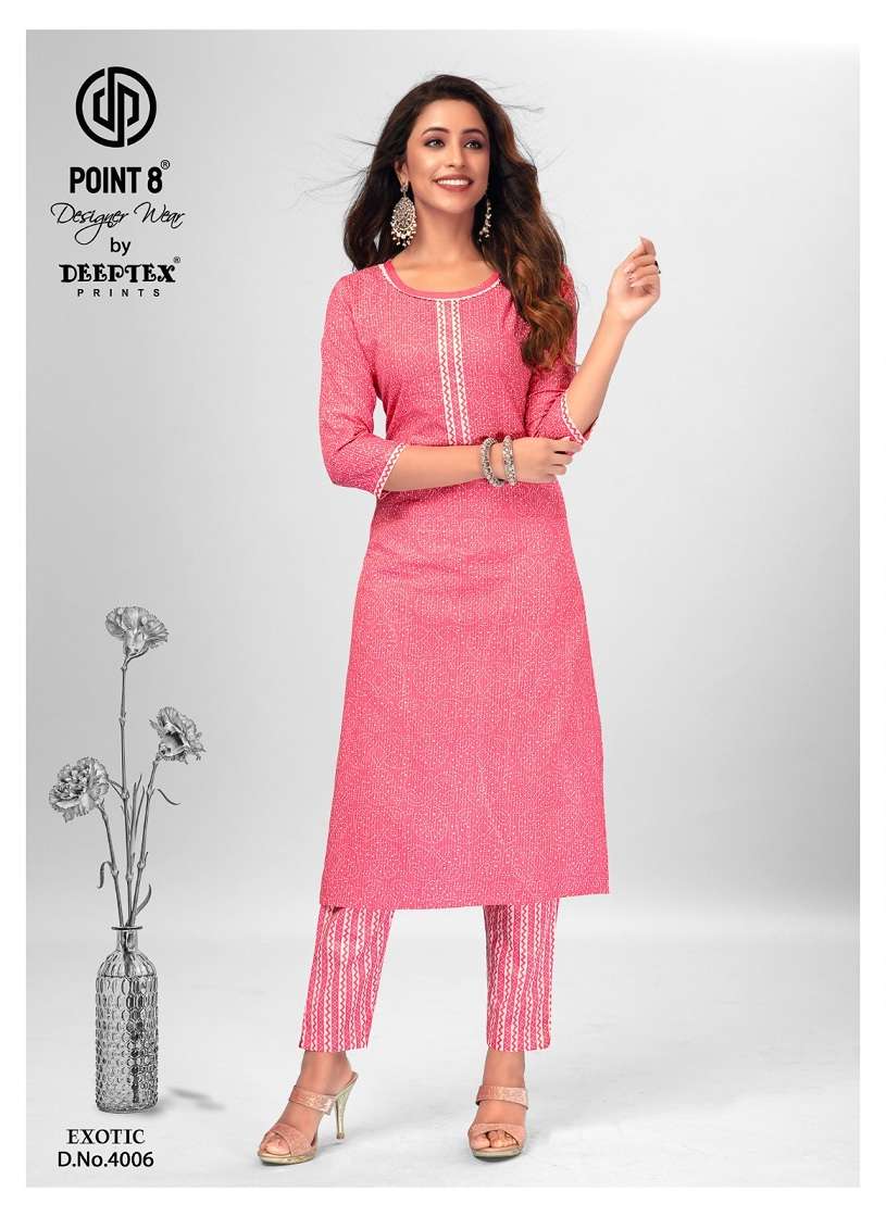 Deeptex Exotic Vol-4 – Kurti With Pant - Wholesale Catalog