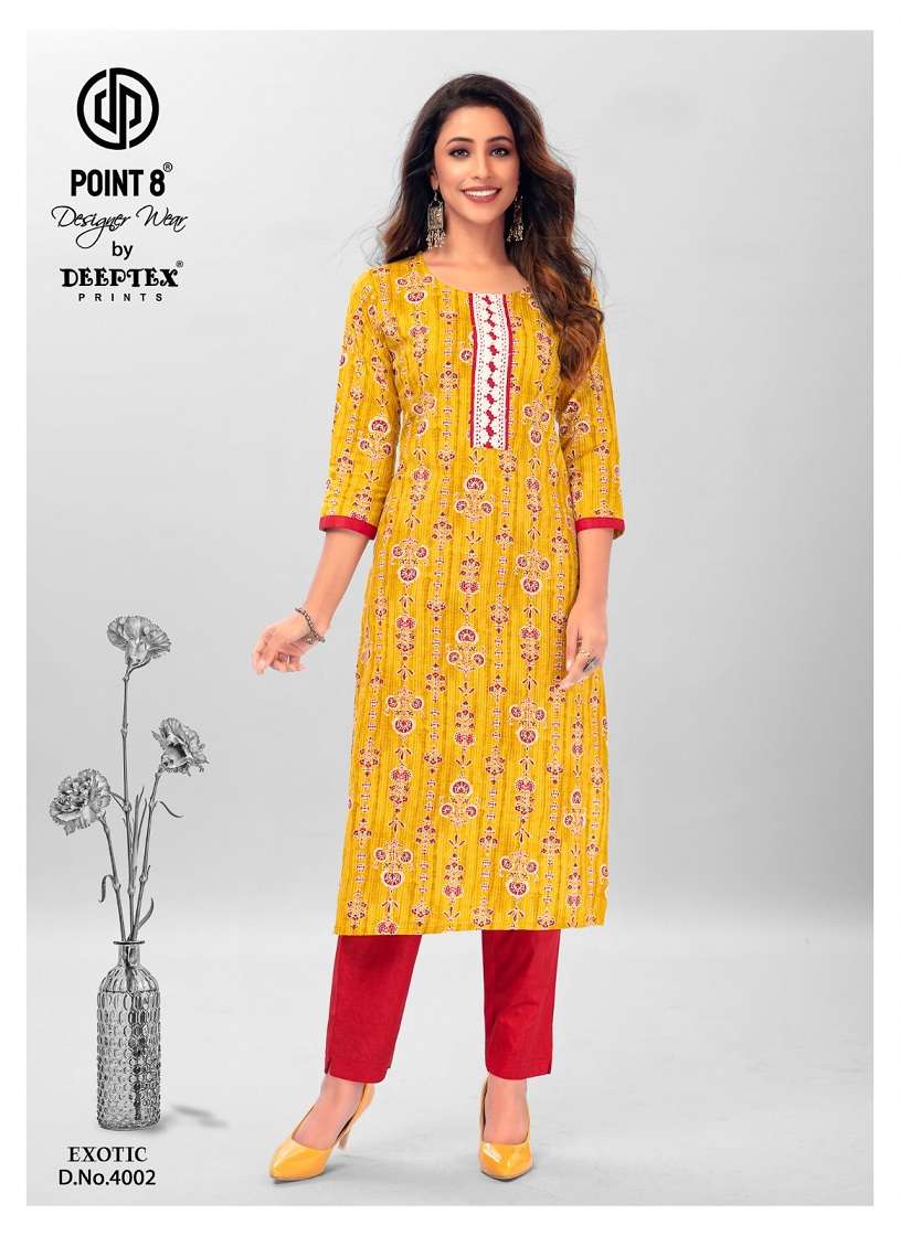 Deeptex Exotic Vol-4 – Kurti With Pant - Wholesale Catalog