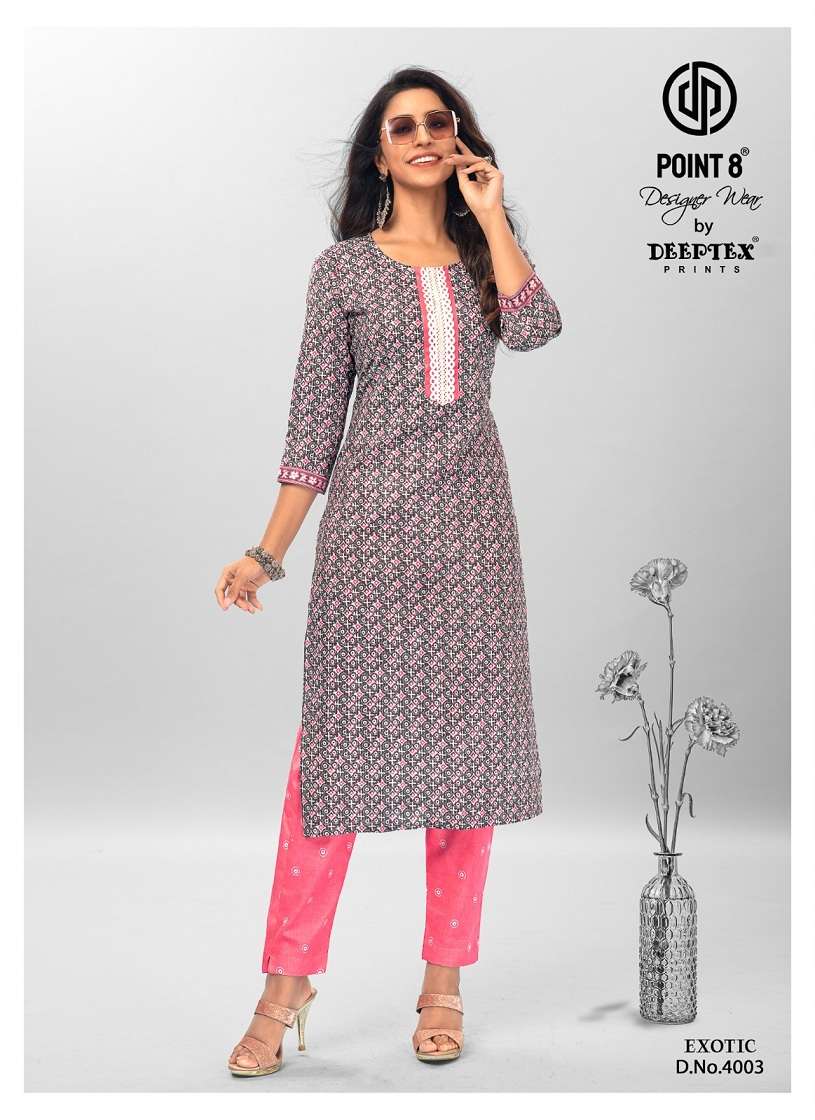 Deeptex Exotic Vol-4 – Kurti With Pant - Wholesale Catalog