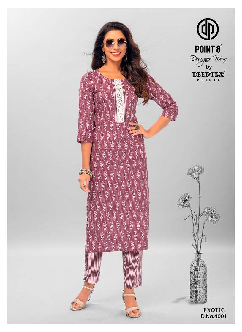 Deeptex Exotic Vol-4 – Kurti With Pant - Wholesale Catalog