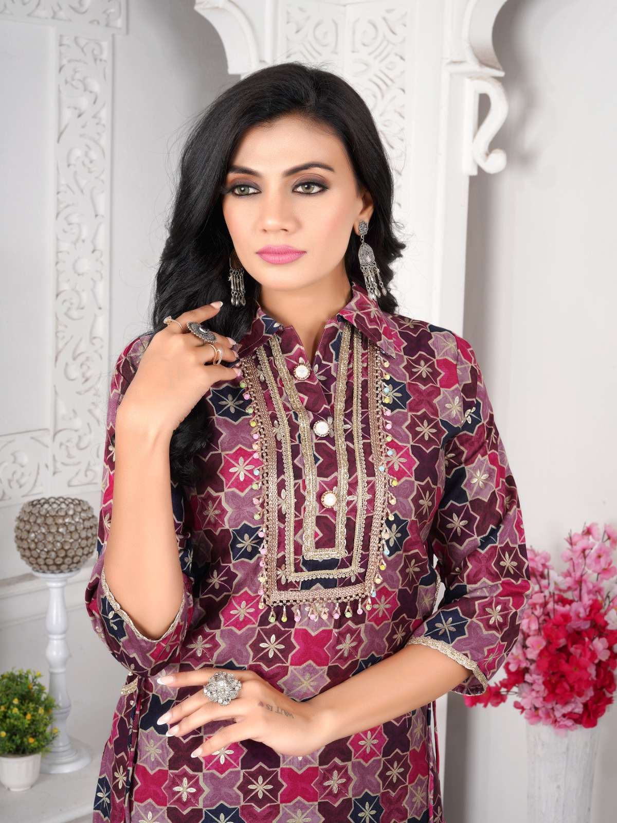 Designer vol-1 Afghani modal print Kurti Wholesale catalog