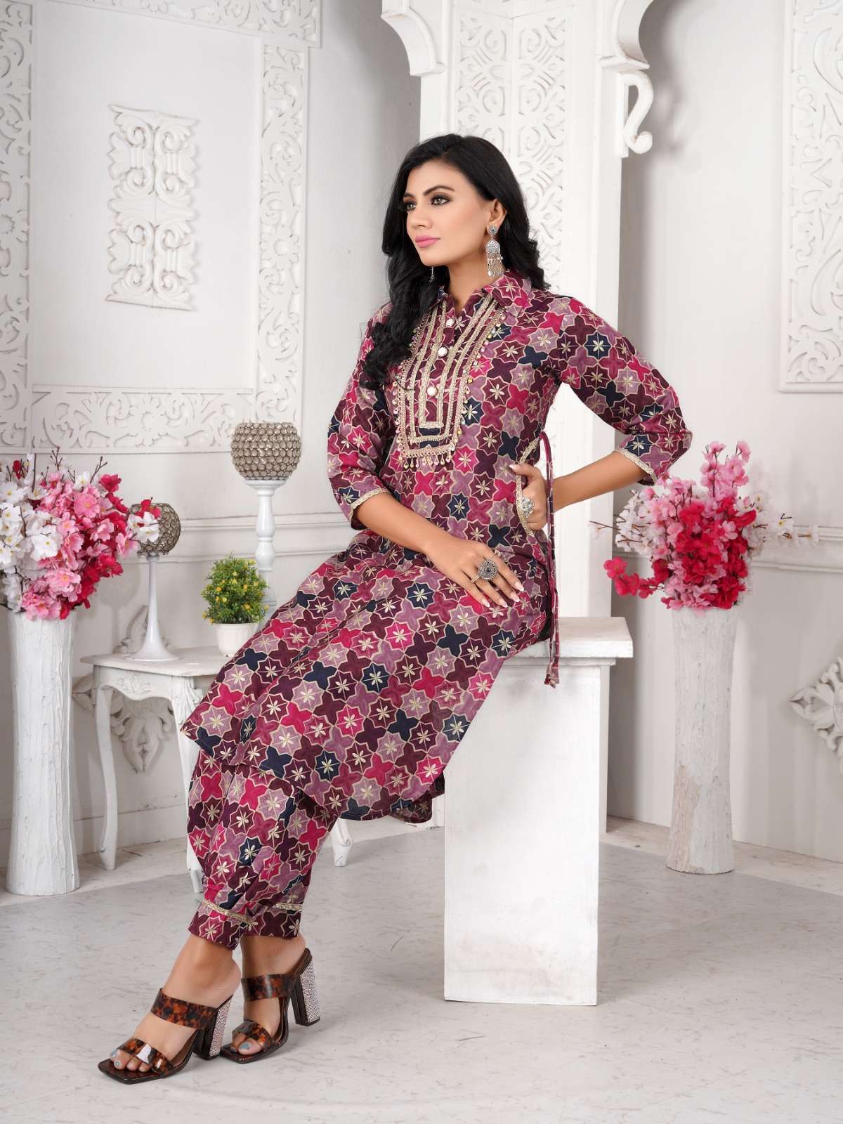 Designer vol-1 Afghani modal print Kurti Wholesale catalog