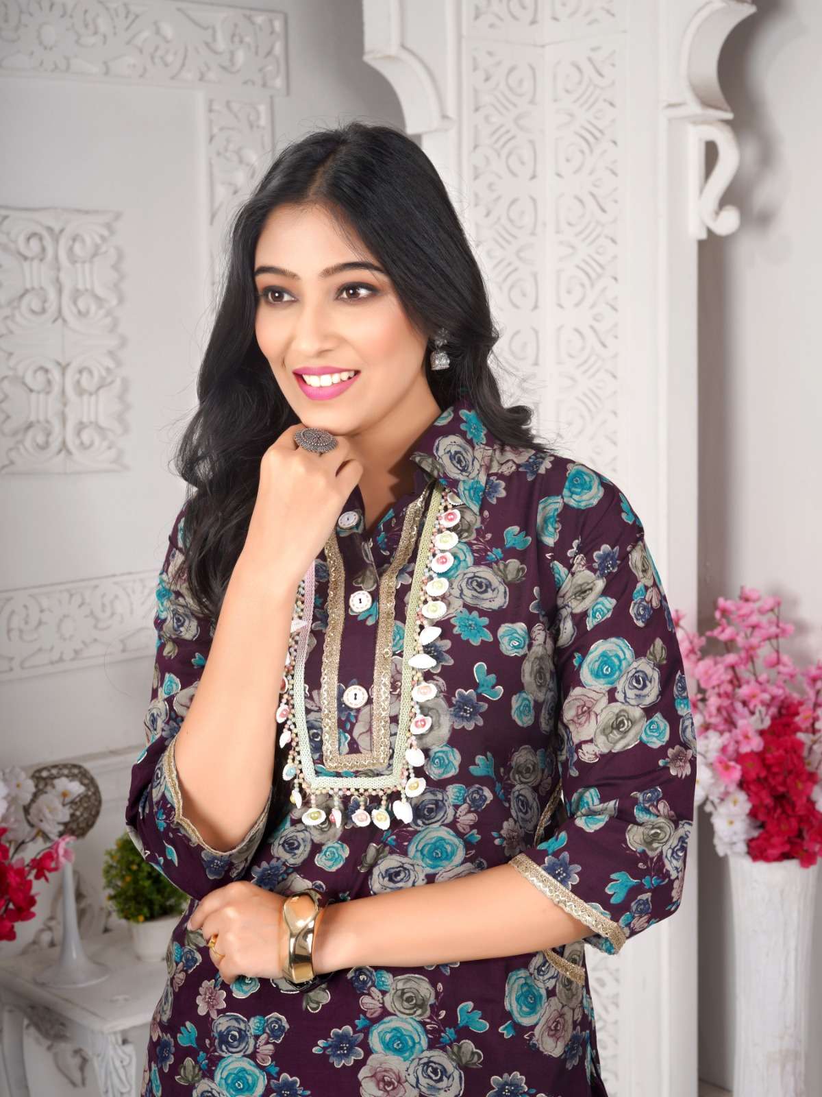Designer vol-4 Afghani modal print Kurti Wholesale catalog