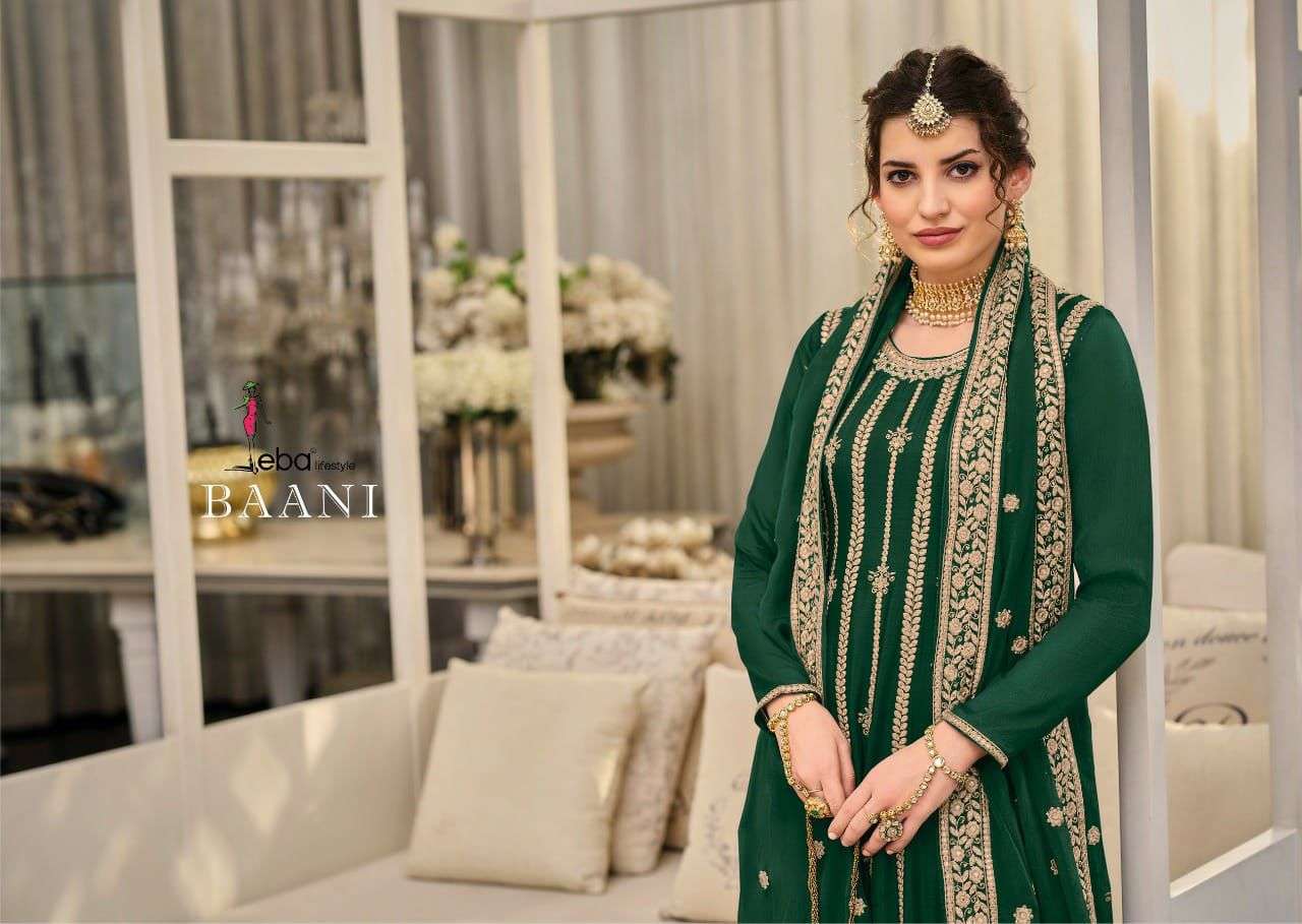 Eba lifestyle BAANI Chinon & georgette Salwar Kameez Wholesale catalog