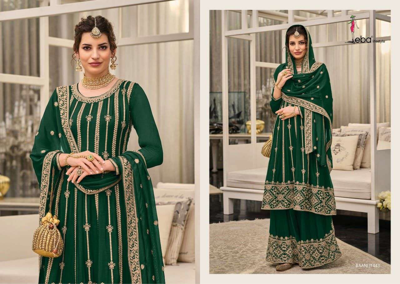 Eba lifestyle BAANI Chinon & georgette Salwar Kameez Wholesale catalog