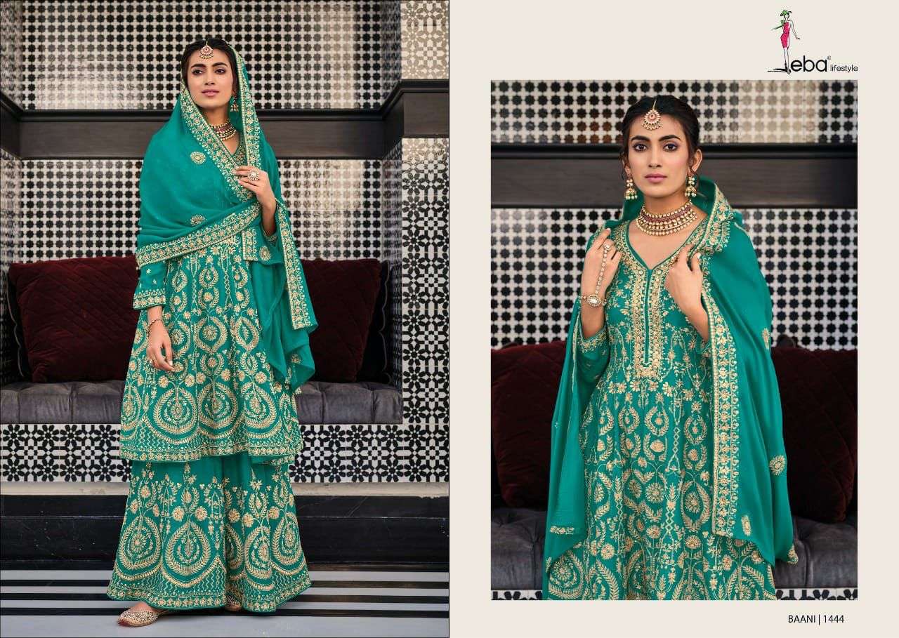 Eba lifestyle BAANI Chinon & georgette Salwar Kameez Wholesale catalog