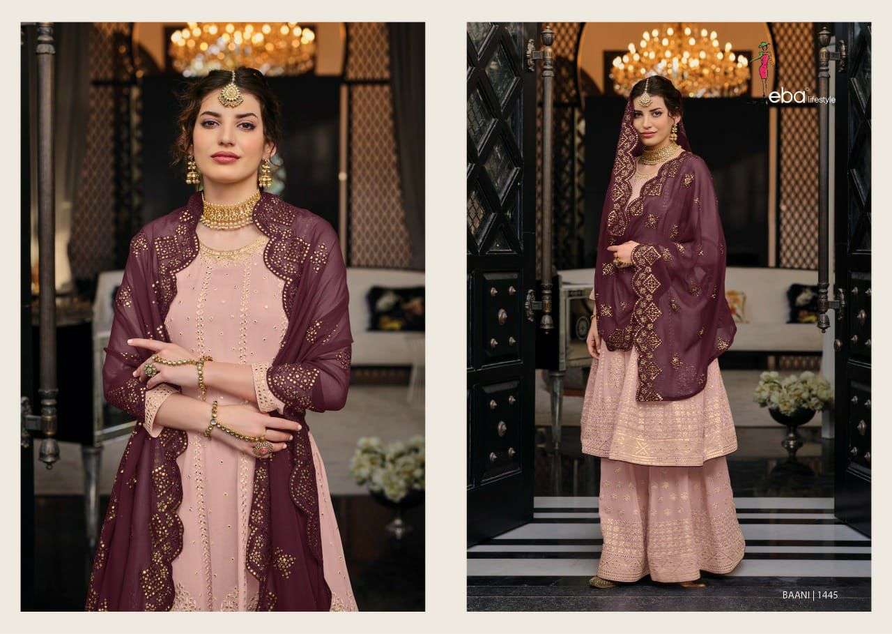 Eba lifestyle BAANI Chinon & georgette Salwar Kameez Wholesale catalog