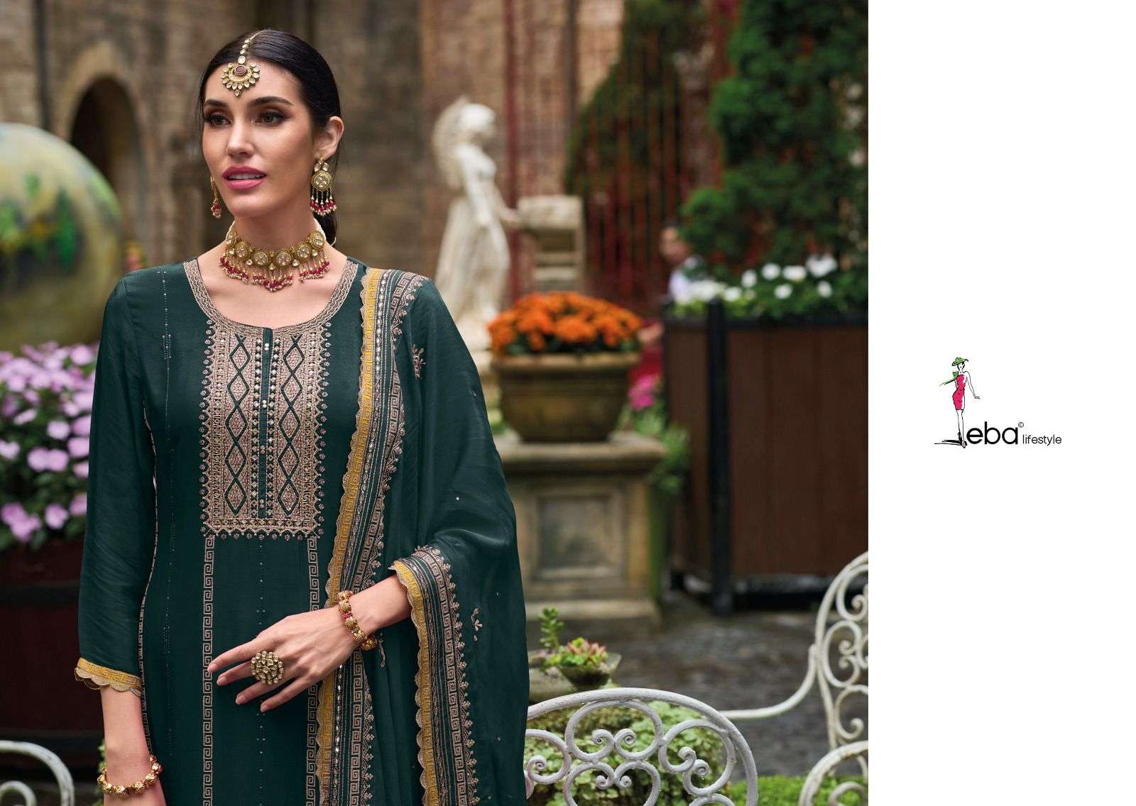 Fhillauri Heavy Chinon with emboidery & hand work Salwar Kameez Wholesale catalog