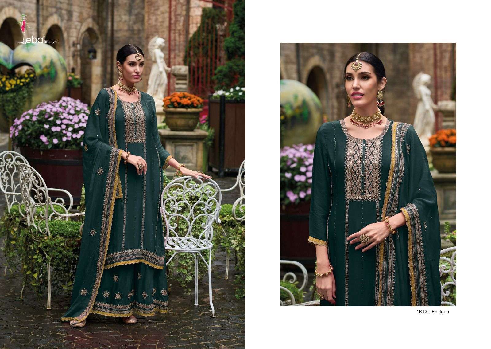 Fhillauri Heavy Chinon with emboidery & hand work Salwar Kameez Wholesale catalog