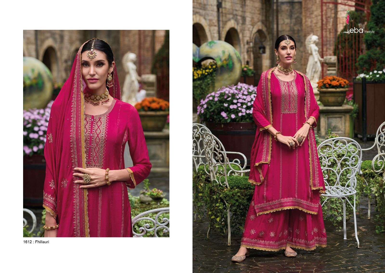 Fhillauri Heavy Chinon with emboidery & hand work Salwar Kameez Wholesale catalog