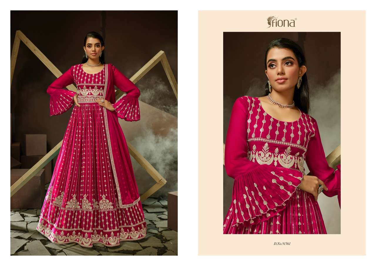 FIONA FALAK GORGETTE  Long Gown Kurti Wholesale catalog