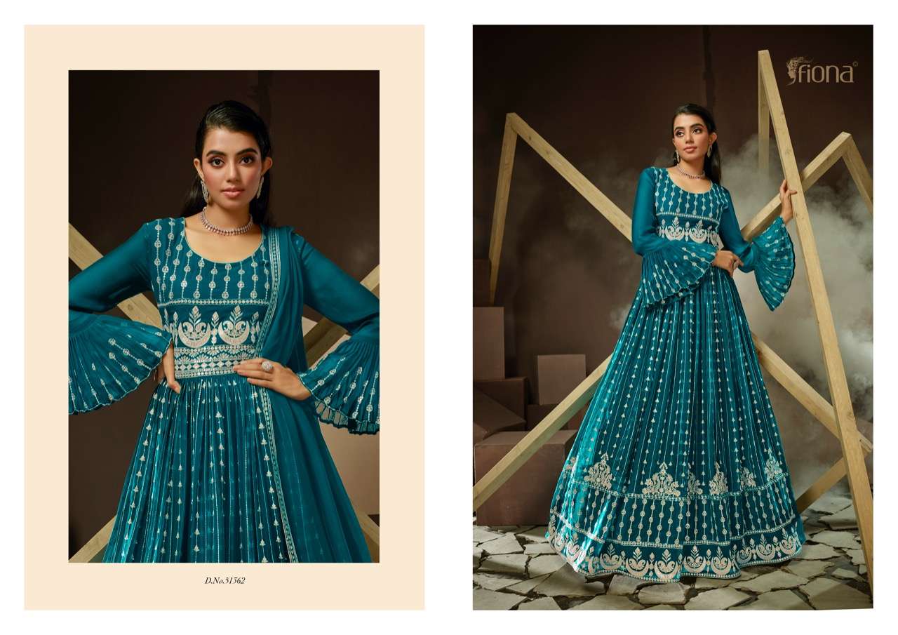 FIONA FALAK GORGETTE  Long Gown Kurti Wholesale catalog