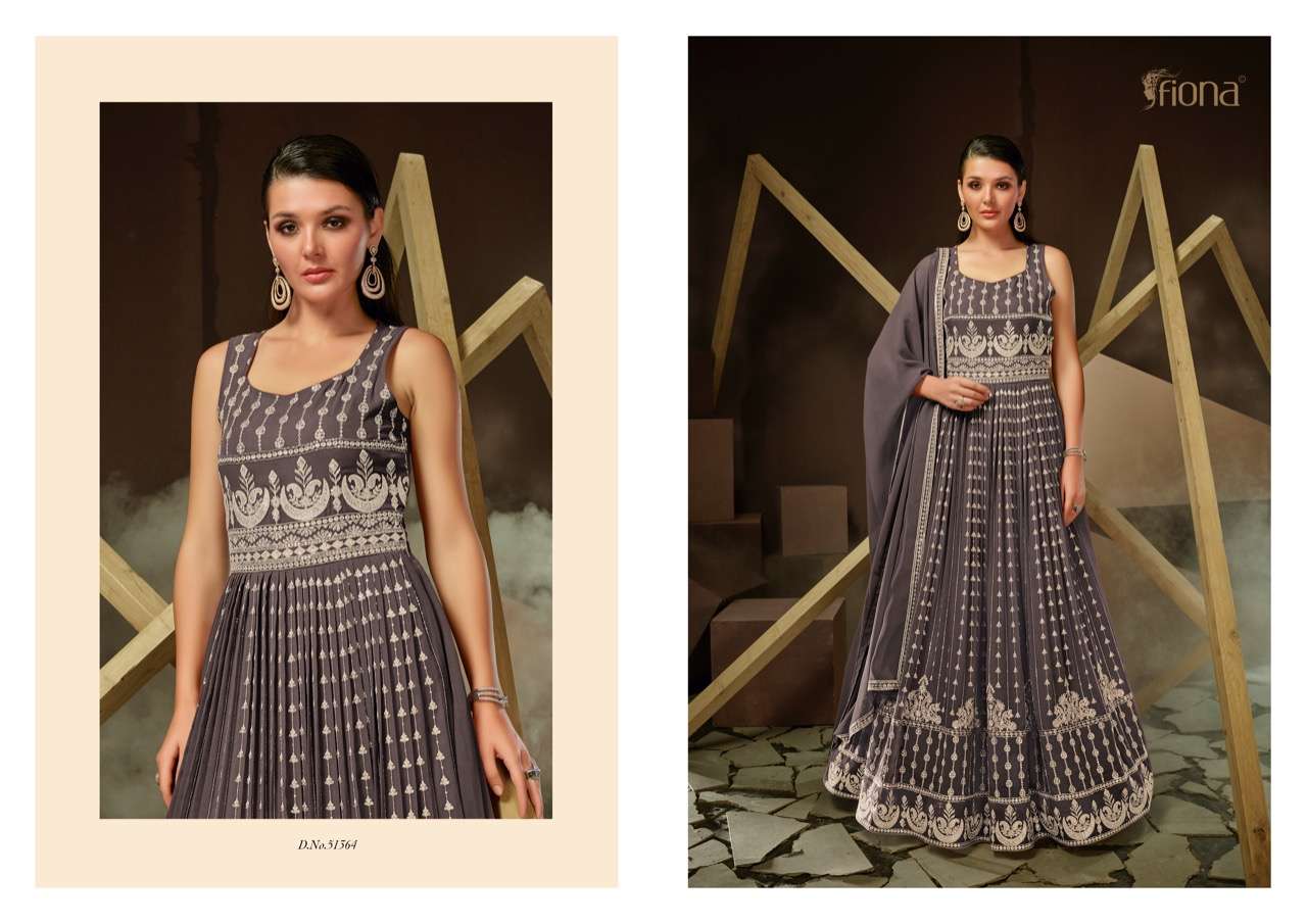 FIONA FALAK GORGETTE  Long Gown Kurti Wholesale catalog