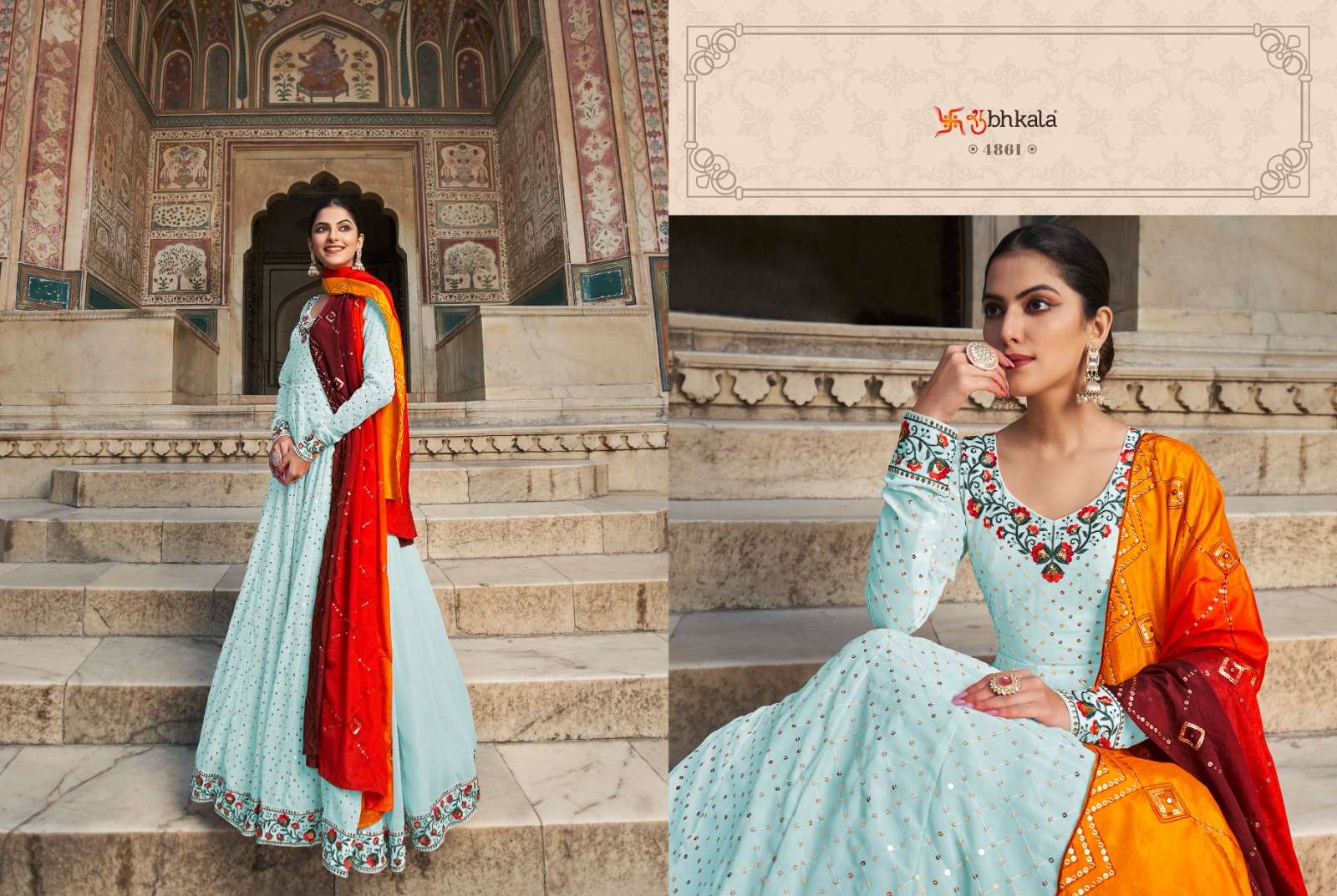 FLORY VOL. 30 Sequince Embroidered Work Stitched Anarkali Gown Kurti Wholesale catalog