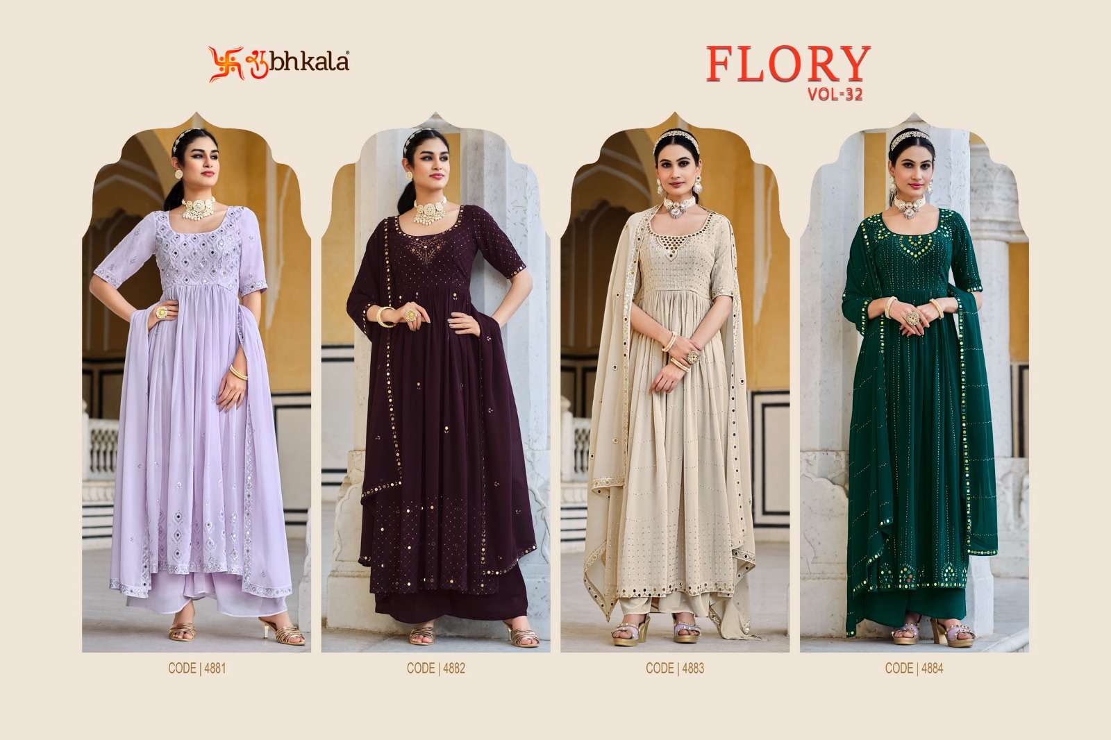 FLORY VOL. 32 Embroidered Stitched New Style Salwar Suit Wholesale catalog