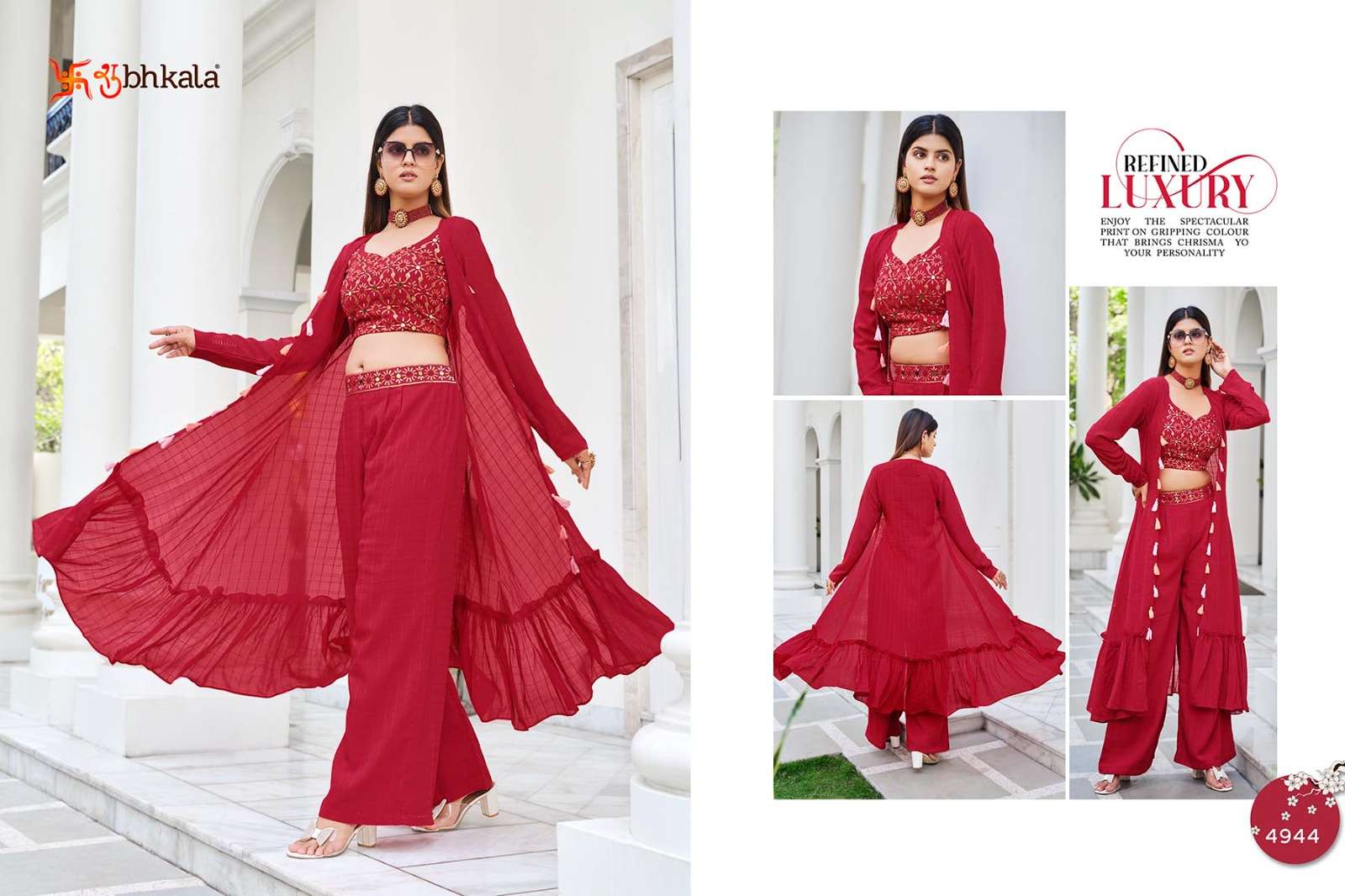 FLORY VOL. 38 mbroidered Stitched Koti Style Palazzo Co-Ords Set Kurti Wholesale catalog