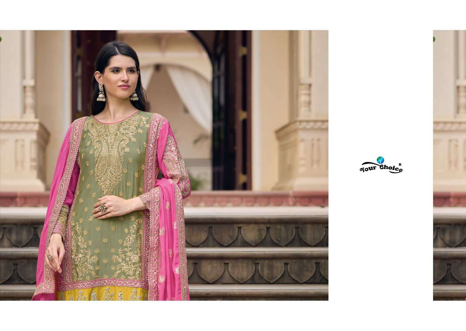 GALAXY semi pure Chinon readymade Salwar Kameez Wholesale catalog