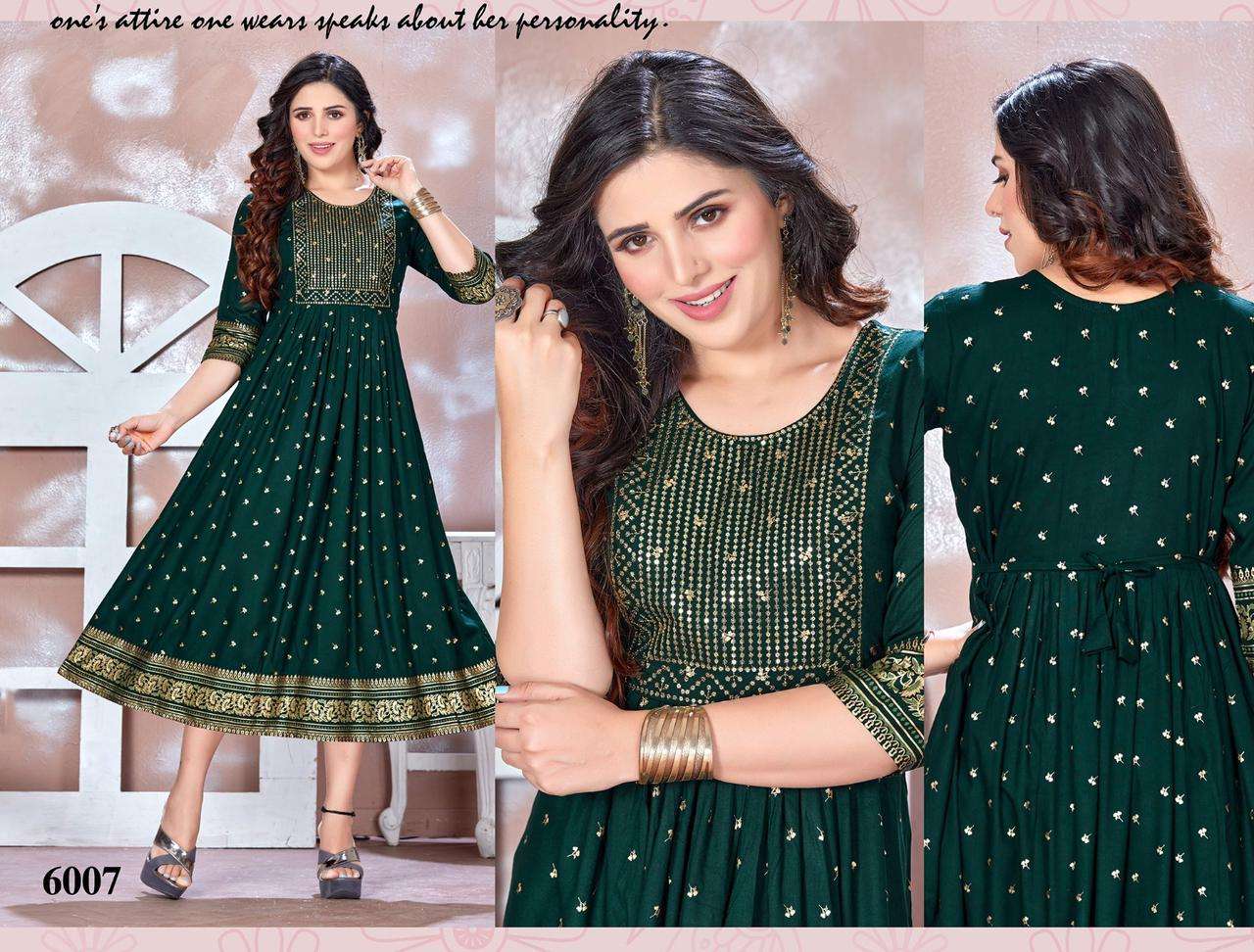 GOLDEN BE RICH 2 Rayon 14 Kg  Foil Prints Kurti Wholesale  catalog