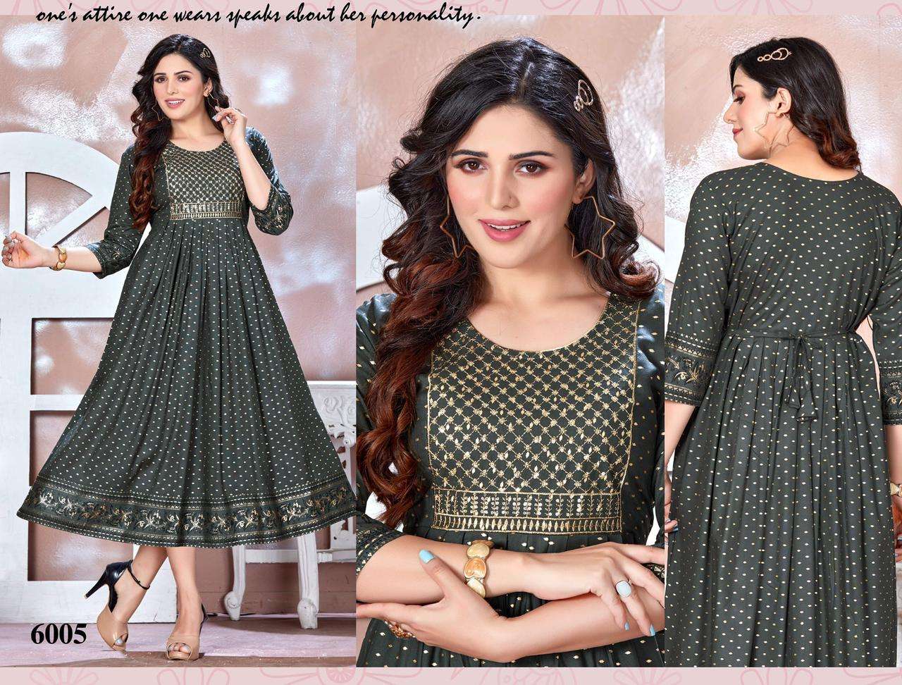 GOLDEN BE RICH 2 Rayon 14 Kg  Foil Prints Kurti Wholesale  catalog
