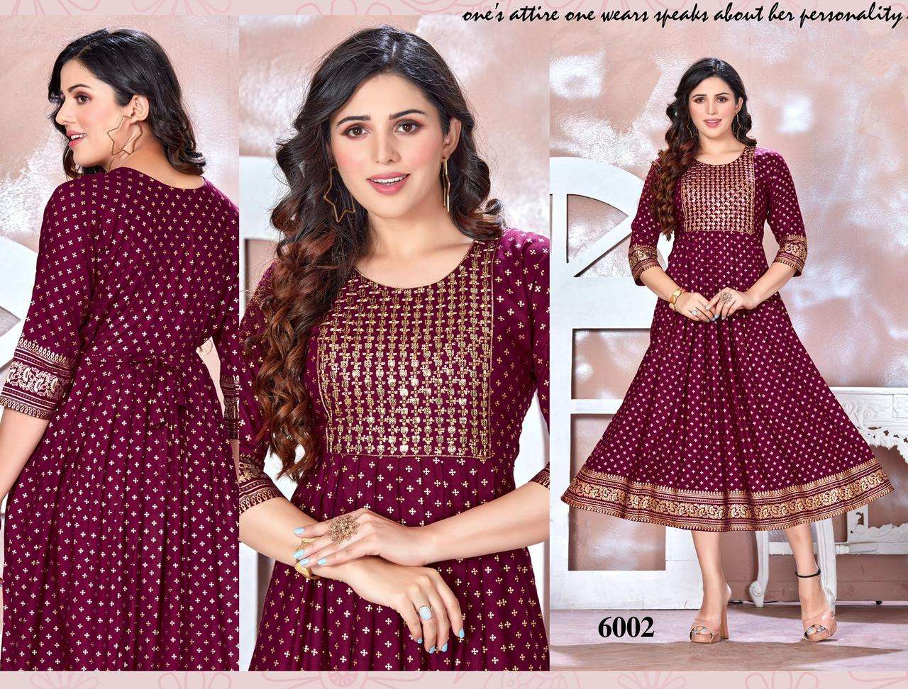 GOLDEN BE RICH 2 Rayon 14 Kg  Foil Prints Kurti Wholesale  catalog