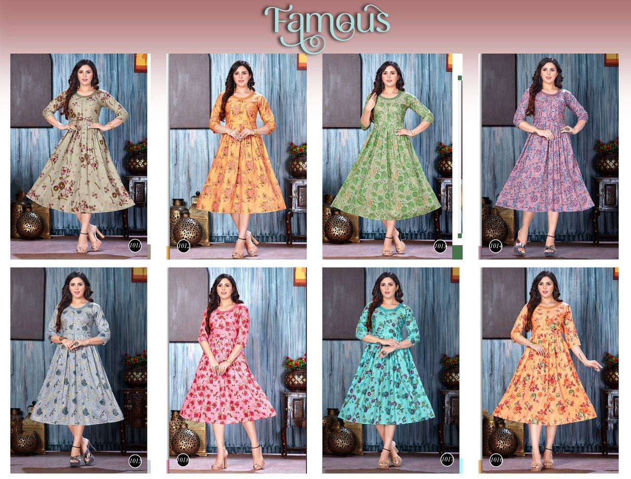Golden Famous Rayon Kurti Wholesale catalog
