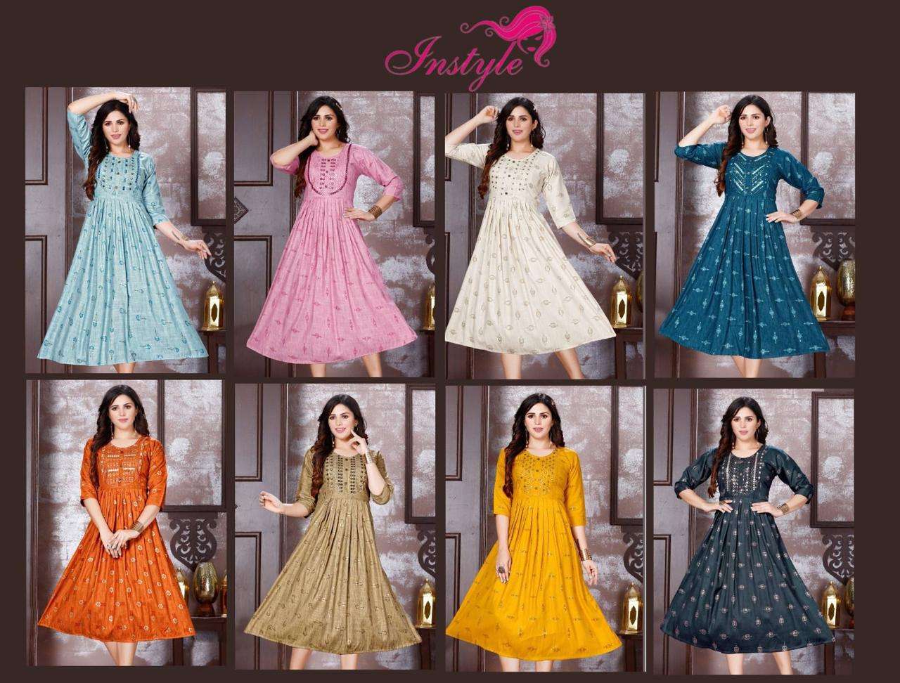 Golden Instyle Rayon Kurti Wholesale catalog