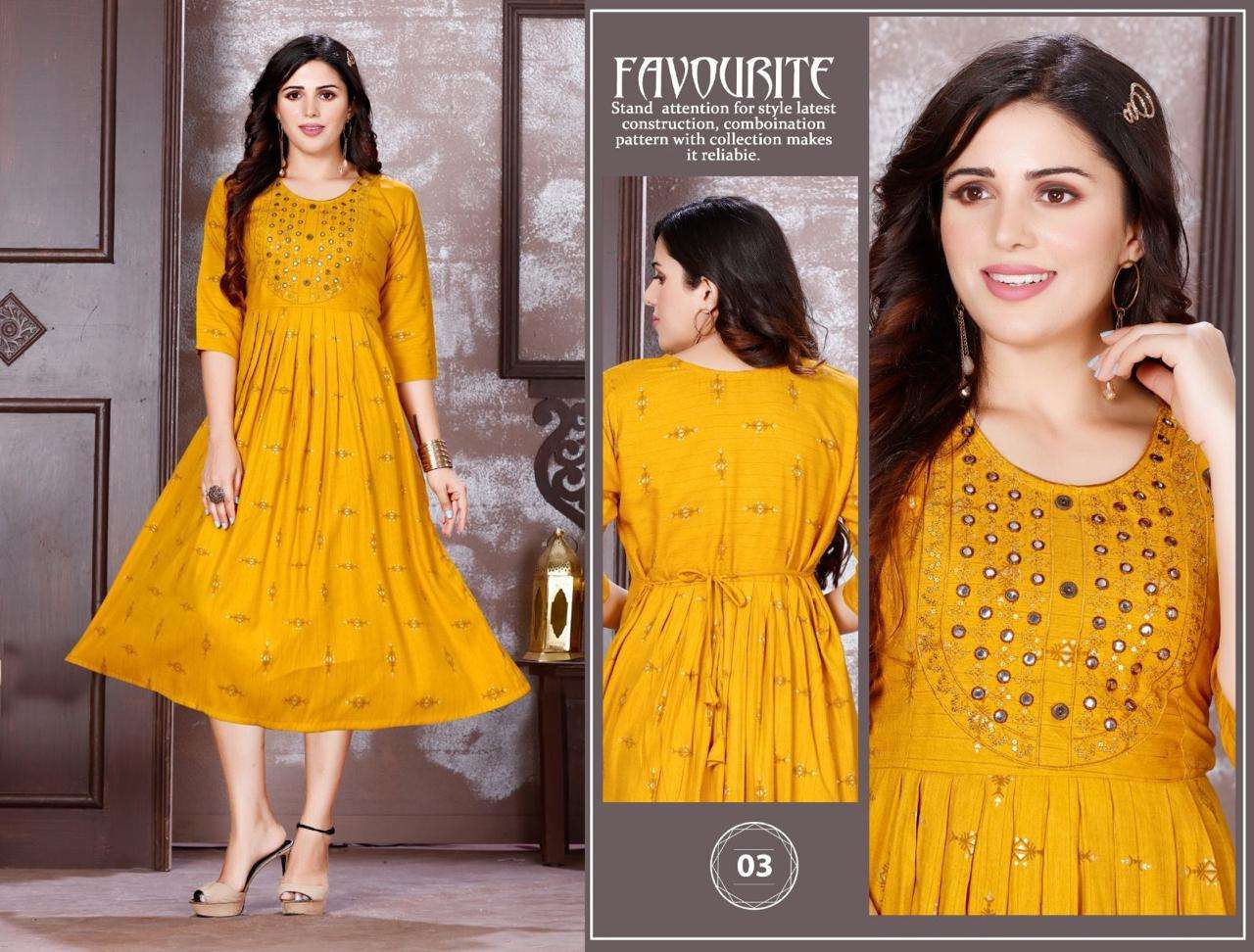 Golden Instyle Rayon Kurti Wholesale catalog