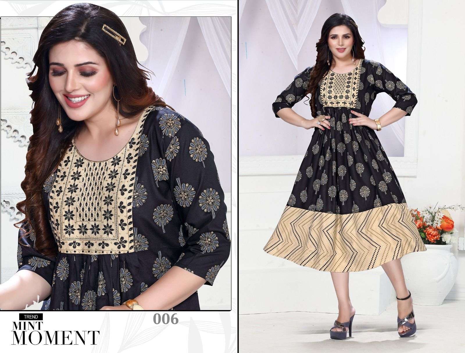 GOLDEN MISS WOW - 2 Kurti Wholesale catalog