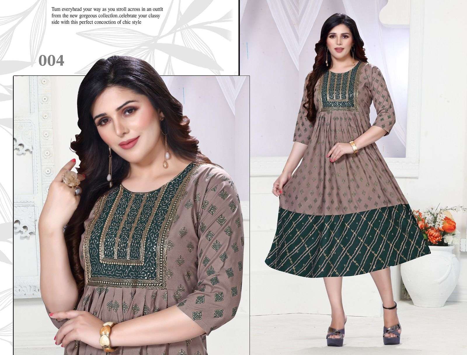 GOLDEN MISS WOW - 2 Kurti Wholesale catalog