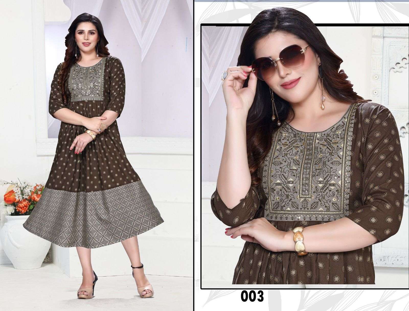GOLDEN MISS WOW - 2 Kurti Wholesale catalog