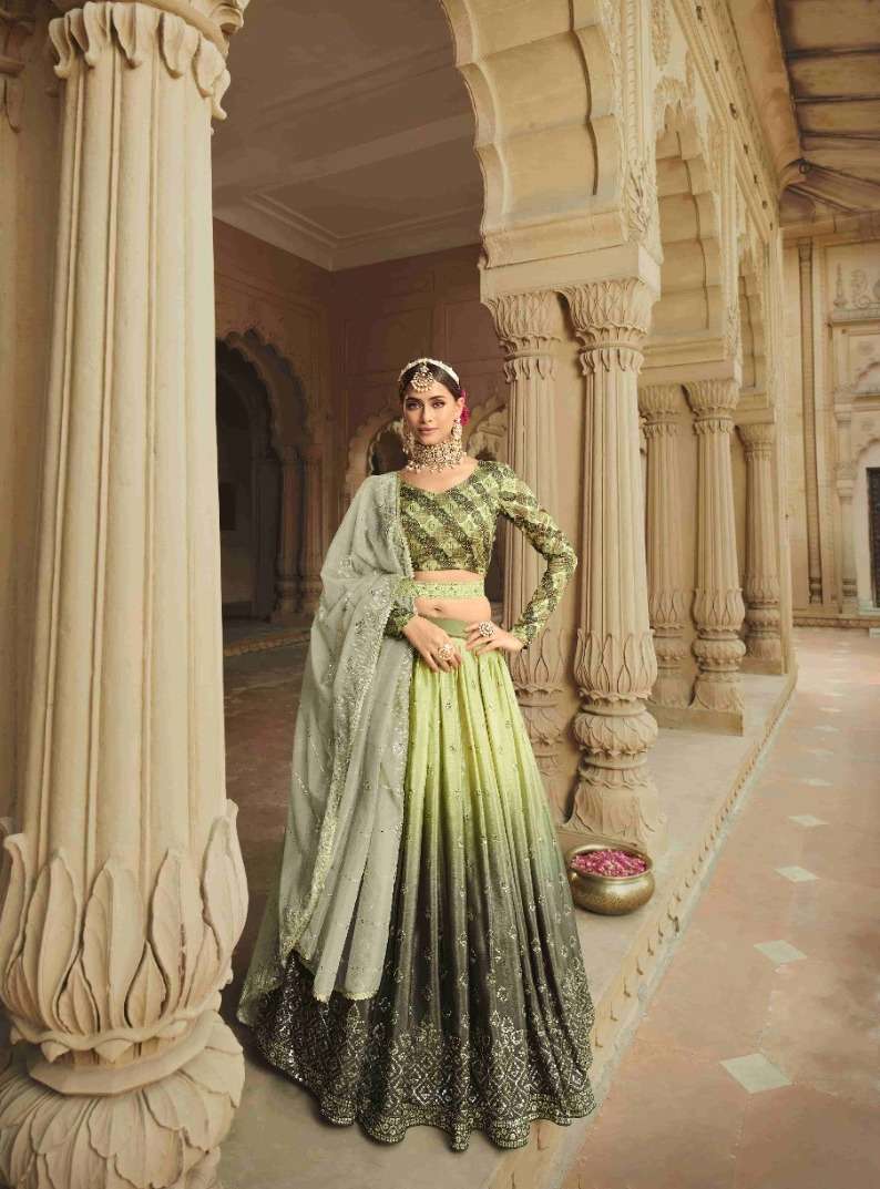 GULDASTA VOL. 14 D - 2163 Exclusive Embroiered Semi Stitched Bridal Lehenga Choli Wholesale catalog