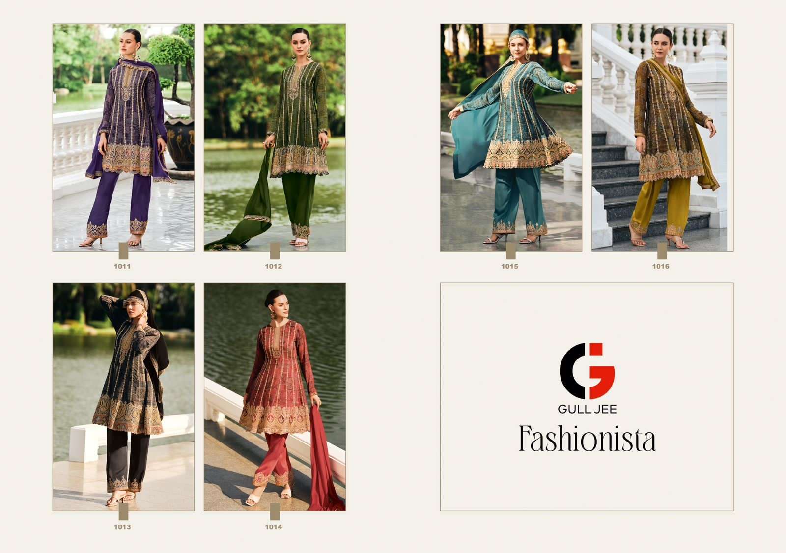 GULL JEE FASHIONISTA Viscose Muslin Salwar Kameez Wholesale catalog