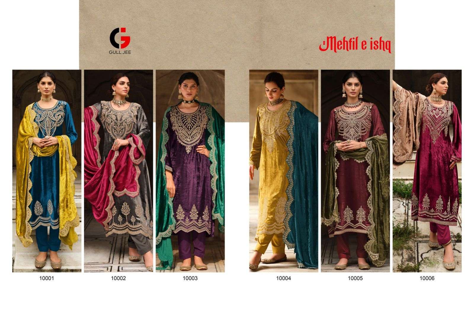 GULL JEE Mehfil-e-Ishq Viscose Muslin Salwar Kameez Wholesale catalog