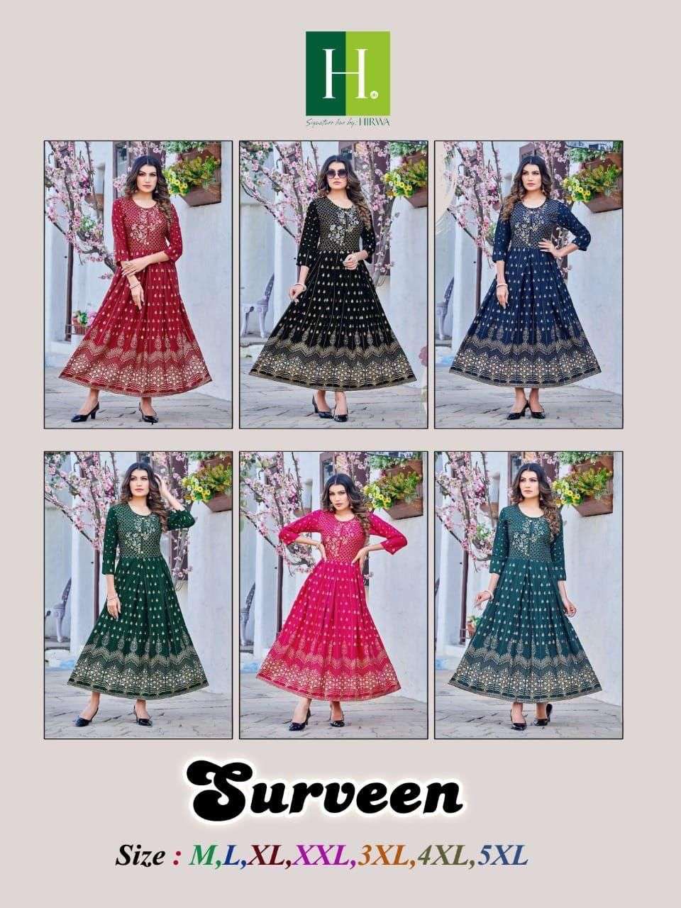 HIRWA  Golden Surveen Kurti Wholesale catalog