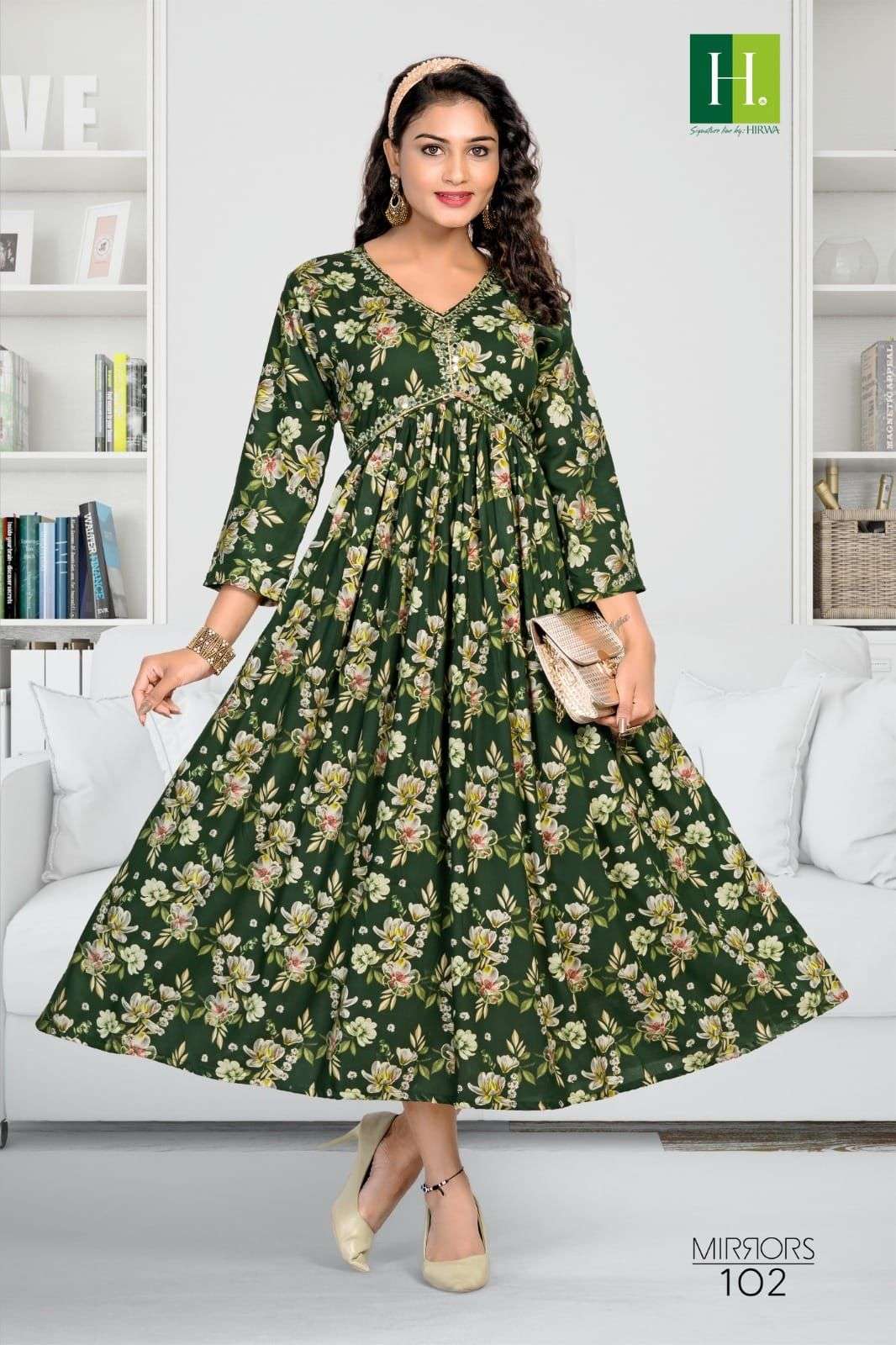 HIRWA MIRRORS ALIA Cut Kurti Wholesale catalog