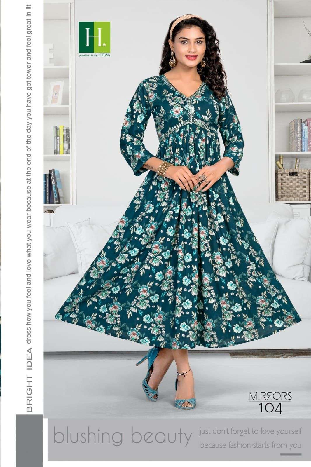HIRWA MIRRORS ALIA Cut Kurti Wholesale catalog