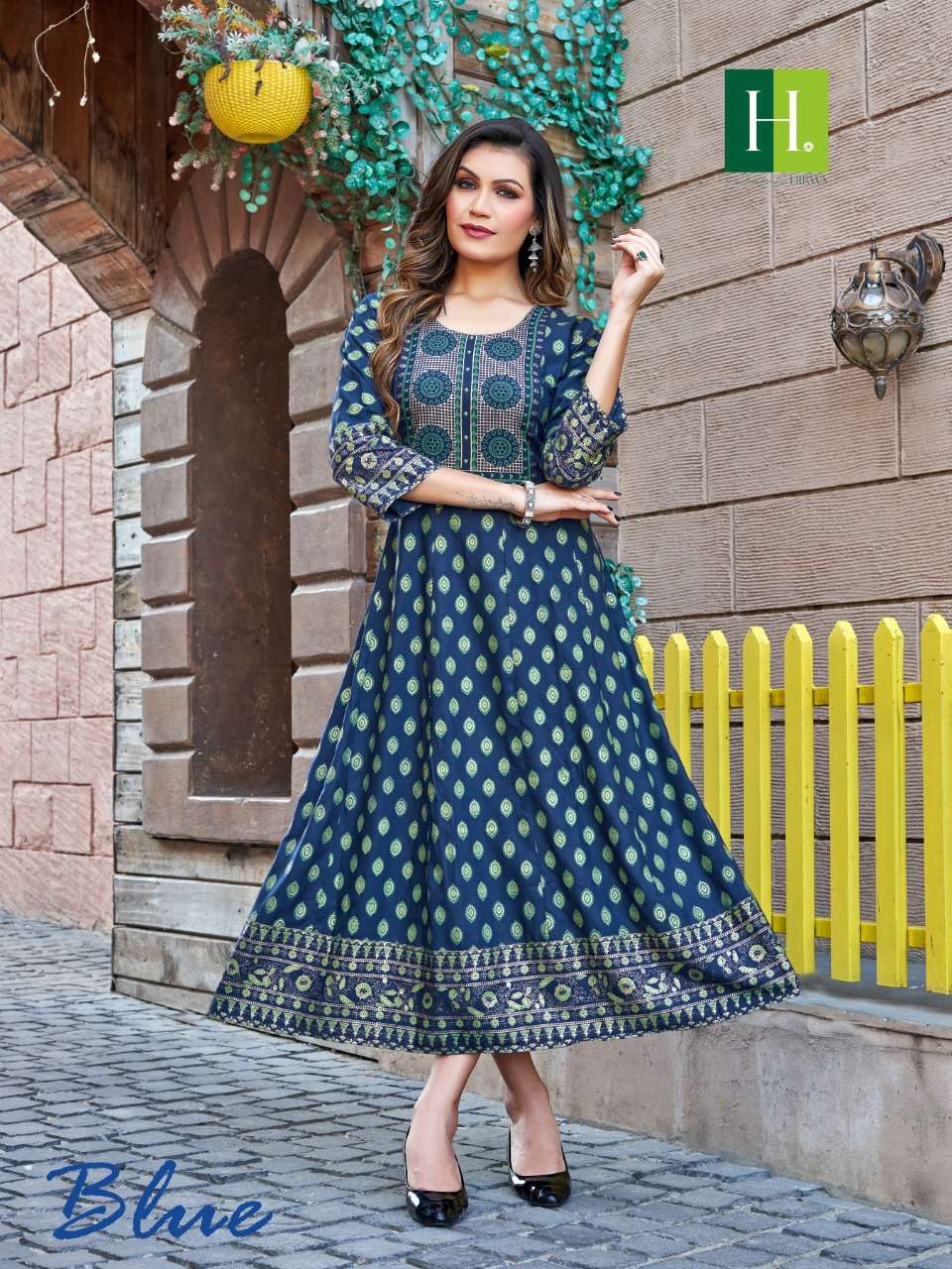 HIRWA SAMANTHA vol-4 Anarkali Kurti Wholesale catalog