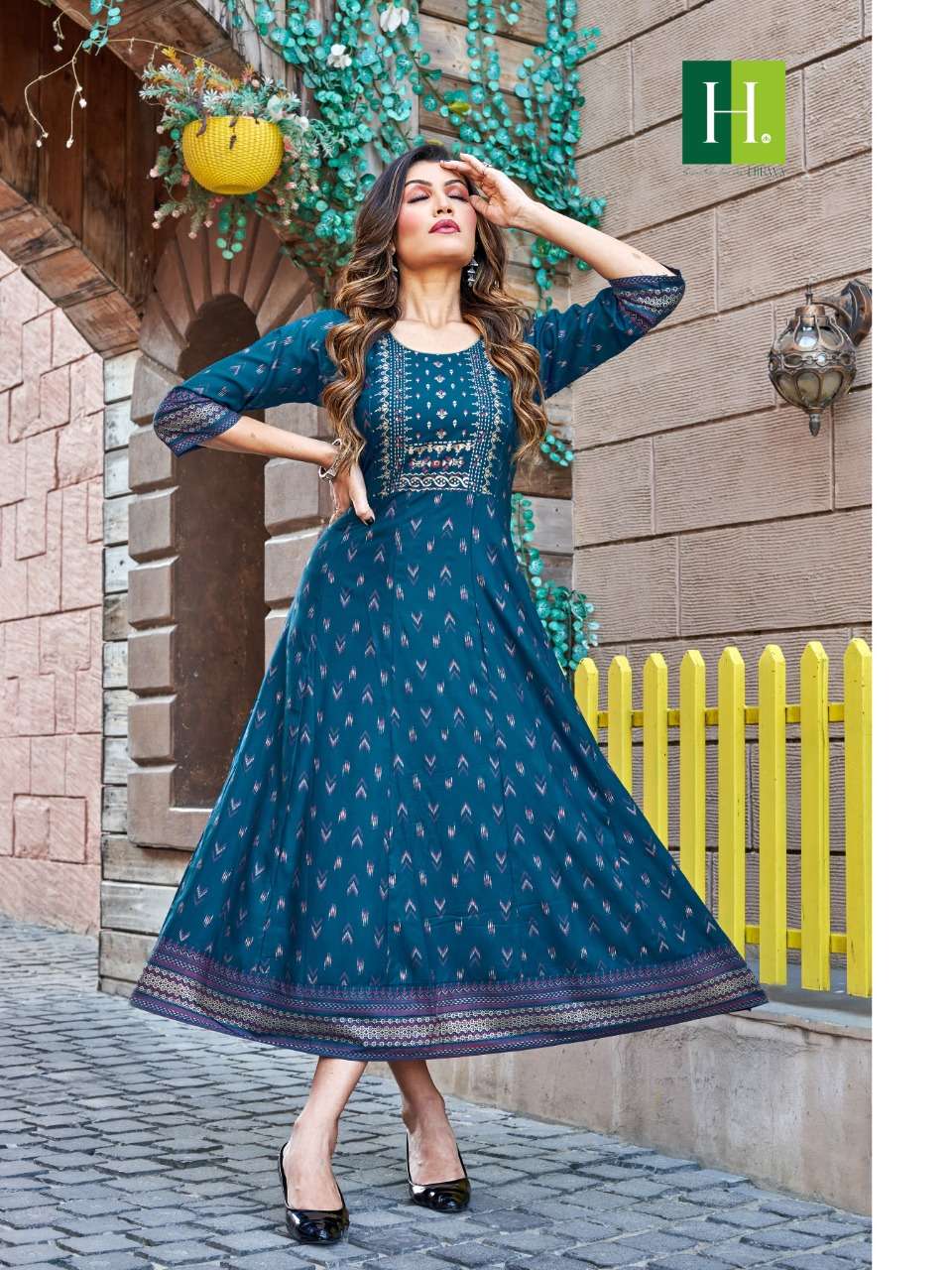 HIRWA SAMANTHA vol-4 Anarkali Kurti Wholesale catalog